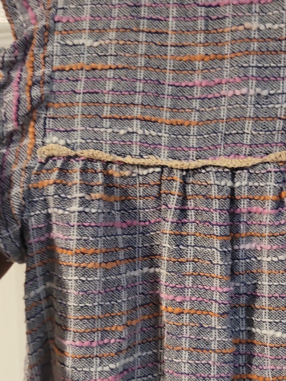 THML Multi-Color Textured Plaid Ruffle-Sleeve Top - Picture 5 of 6